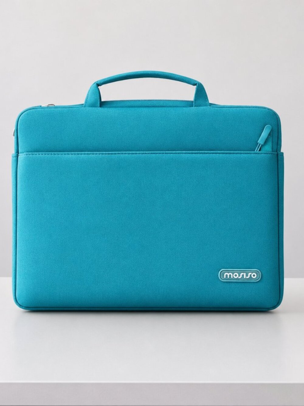 Mosiso 13” Laptop/Tablet Case Zip-Around Sleeve Teal Carry Handle EUC